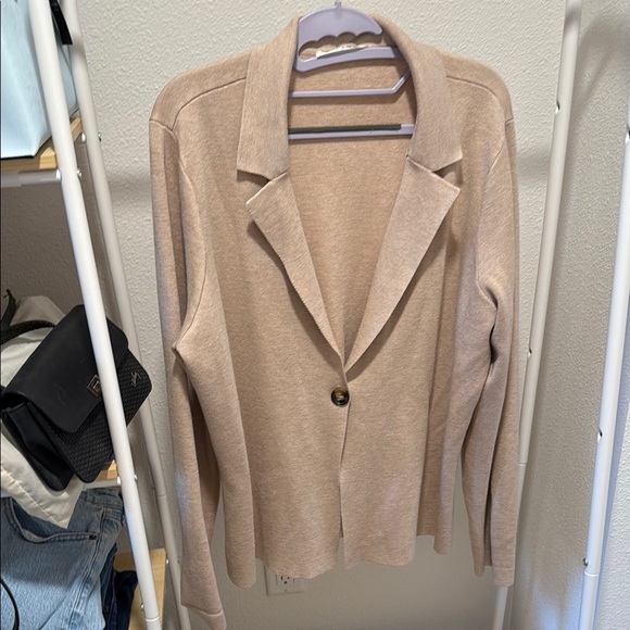 Cyrus Tan Blazer Sweater - Picture 1 of 6